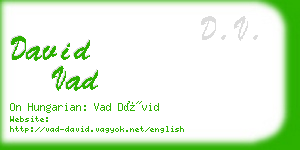 david vad business card